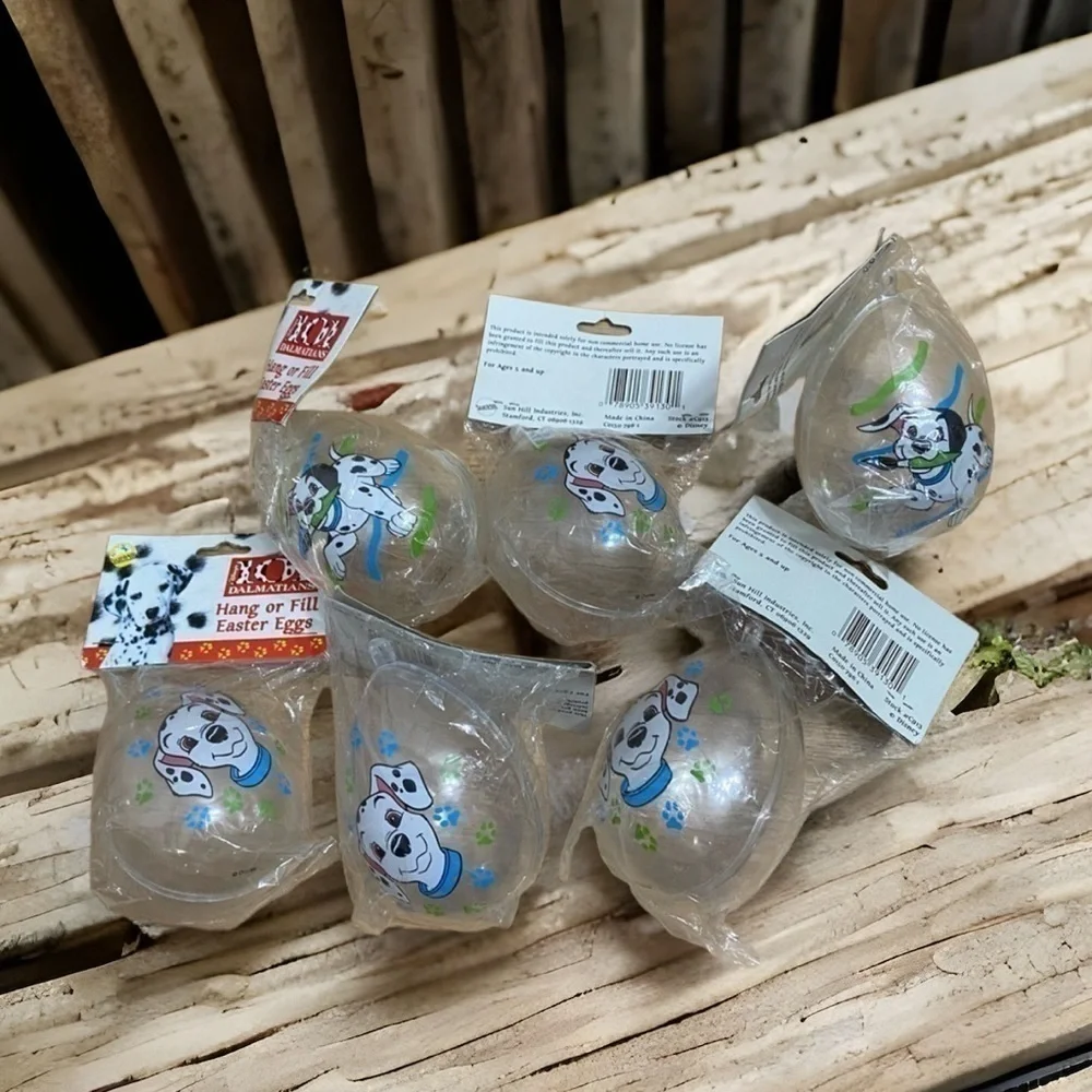 Vintage 101 Dalmatians Easter Egg Plastic NEW Bundle Disney Clear